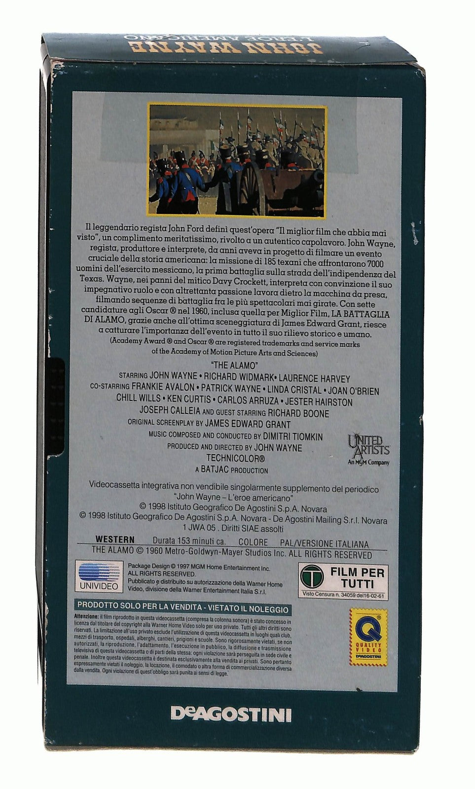 EBOND La Battaglia Di Alamo Deagostini VHS VH003401
