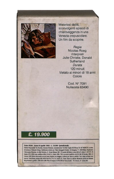 EBOND A Venezia Un Dicembre Rosso Shocking Laservision VHS VH003434