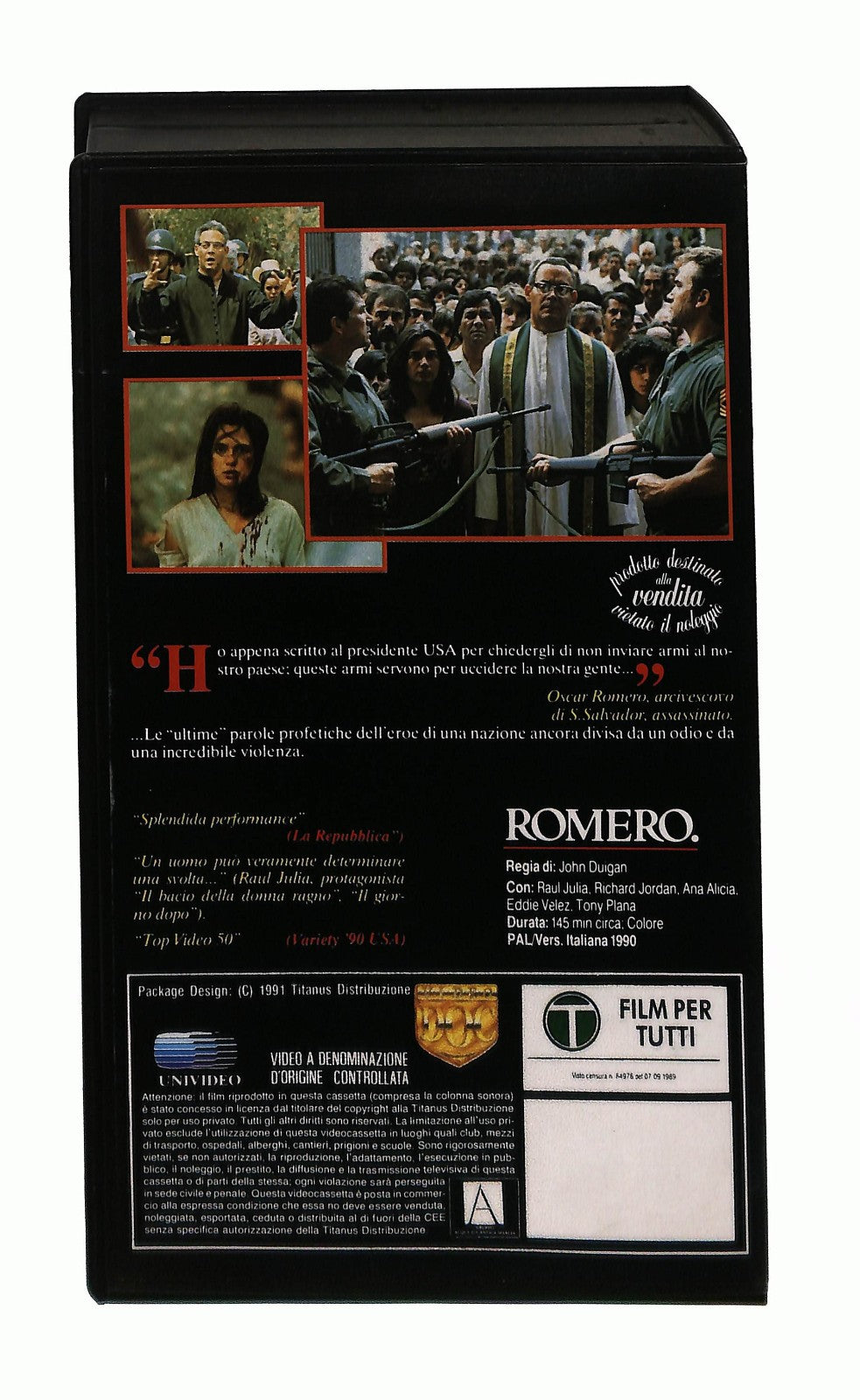 EBOND Raul Julia e Romero Videogram VHS VH003606