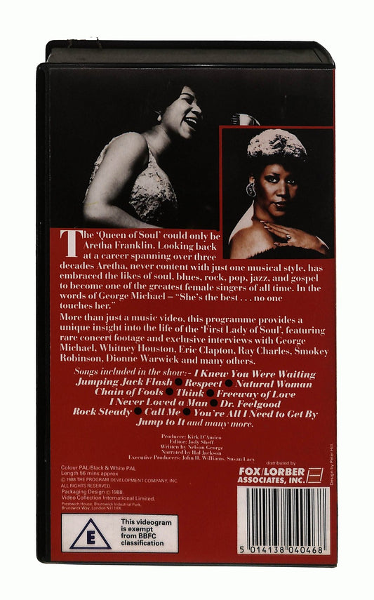 EBOND The Queen Of Soul Aretha Franklin No Ita In Lingua Inglese VHS VH003713
