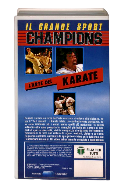 EBOND Il Grande Sport Champions l Arte Del Karate Domovideo VHS VH003766