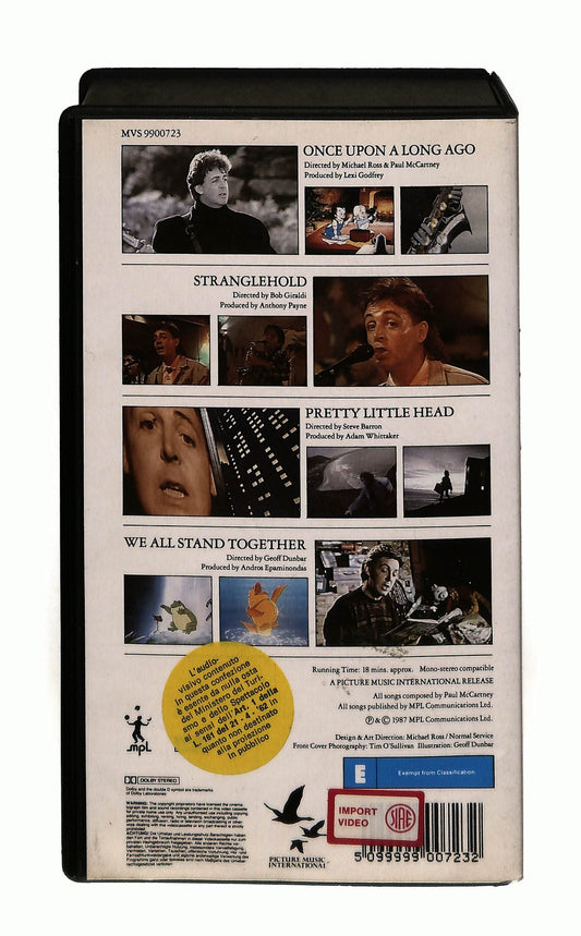 EBOND Paul Mccartney Once Upon a Video No Ita In Lingua Inglese VHS VH003784