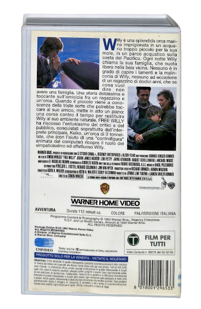 EBOND Free Willy Un Amico Da Salvare Gli Scudi Wb VHS VH004332