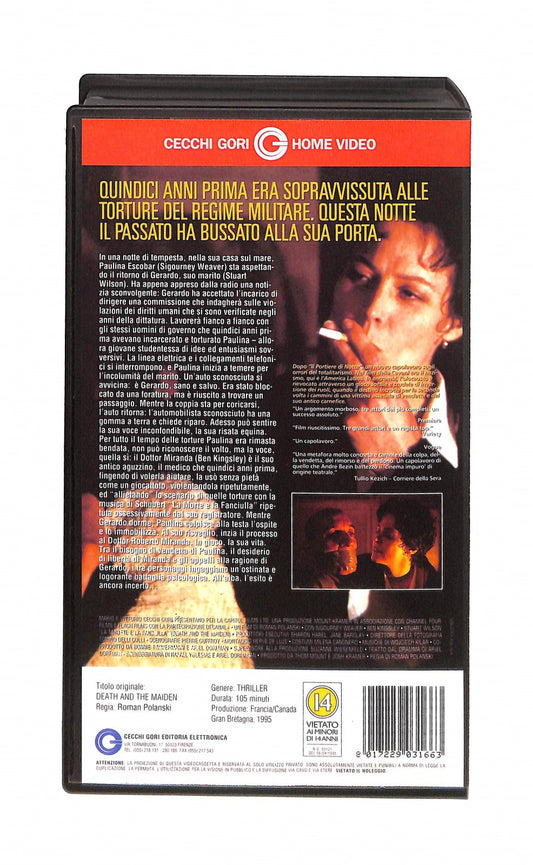 EBOND La Morte e La Fanciulla Cecchi Gori Home Video VHS VH004380