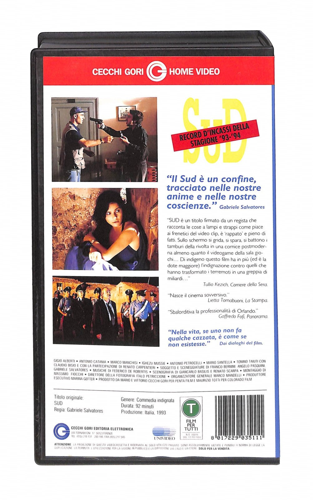 EBOND Sud Salvatores Cecchi Gori Home Video VHS VH004382