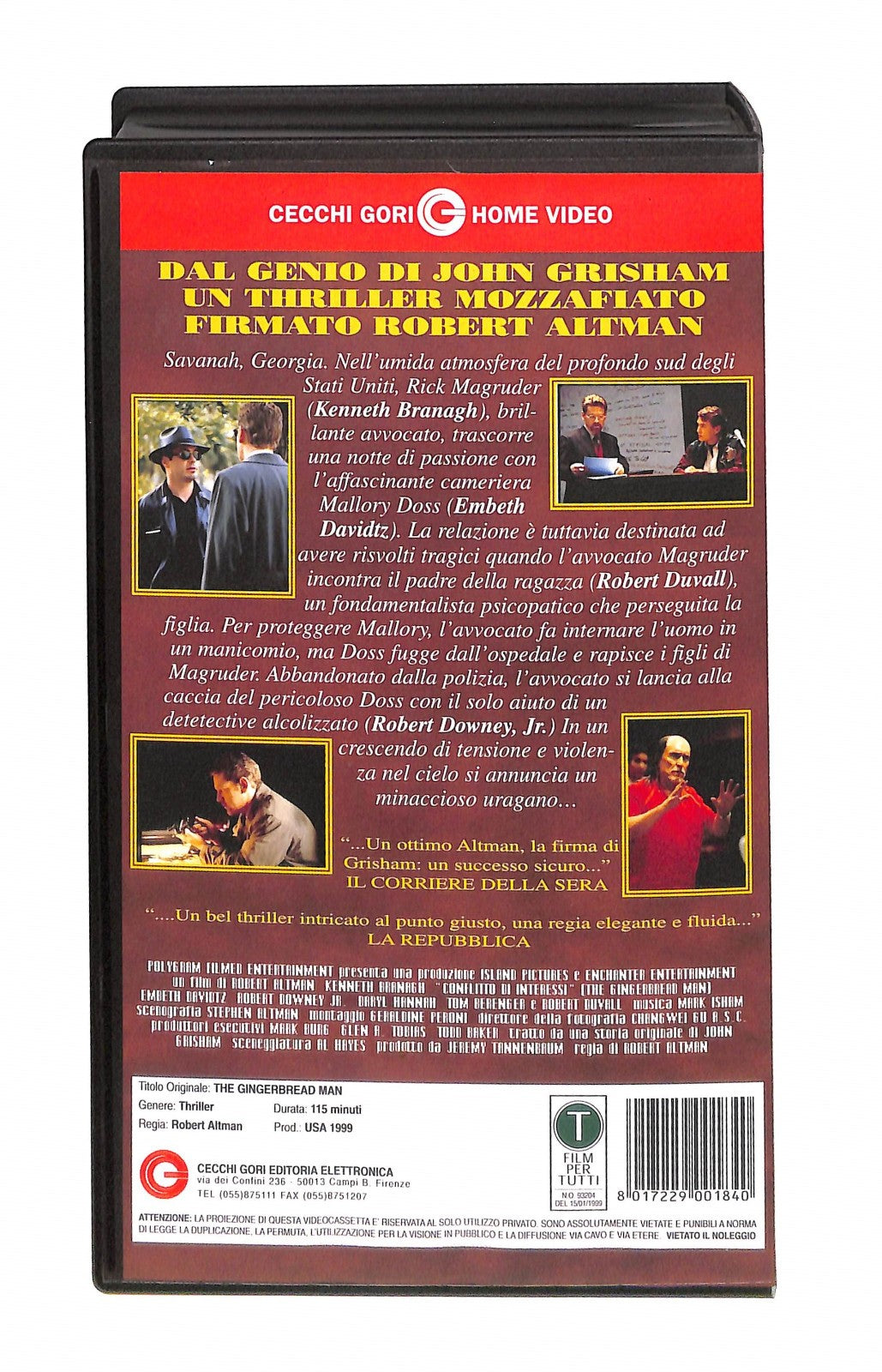 EBOND Conflitto Di Interessi Cecchi Gori Home Video VHS VH004402