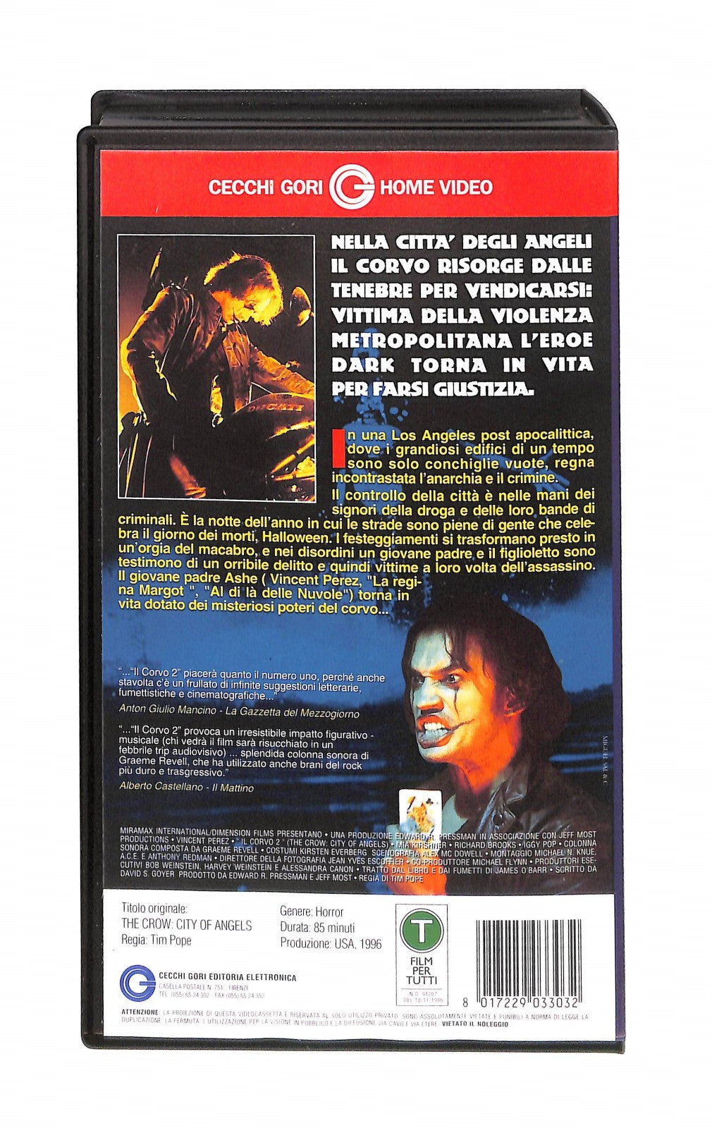 EBOND Il Corvo 2 Cecchi Gori Home Video VHS VH004414