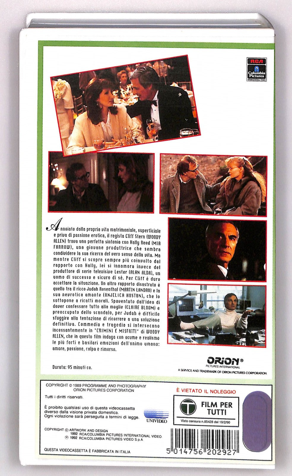 EBOND Crimini e Misfatti Columbia Winners VHS VH004578