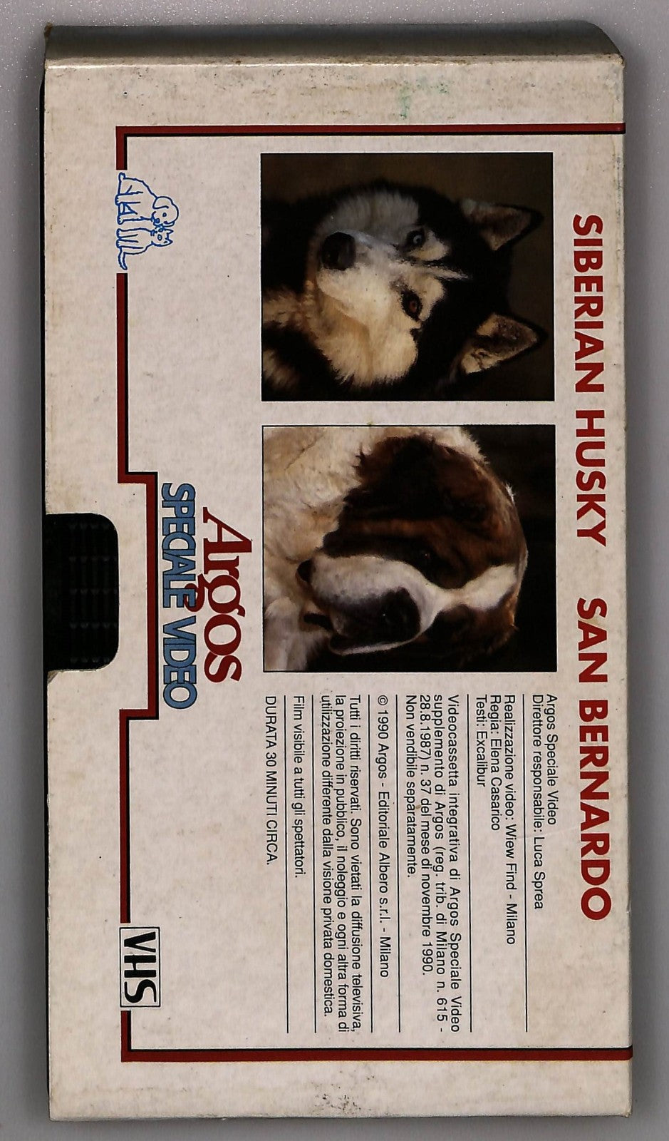 EBOND Siberian Husky San Bernardo Argos Speciale Video Fido Bocconi VHS VH004633