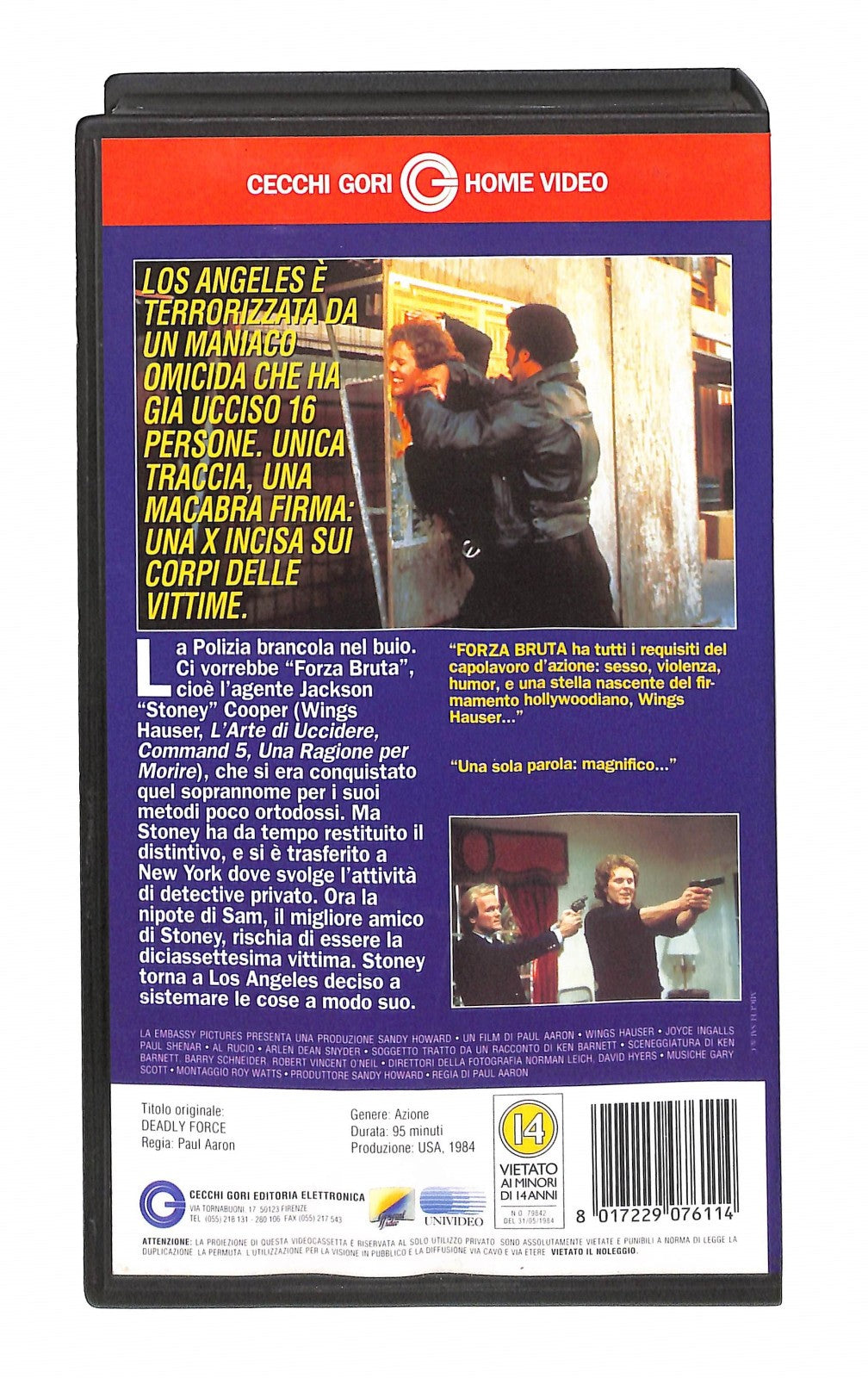 EBOND Forza Bruta Cecchi Gori Home Video VHS VH004868