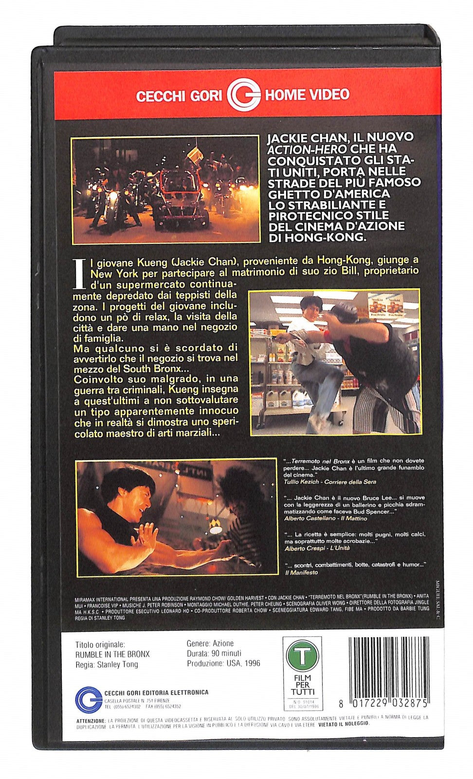 EBOND Terremoto Nel Bronx Cecchi Gori Home Video VHS VH004869