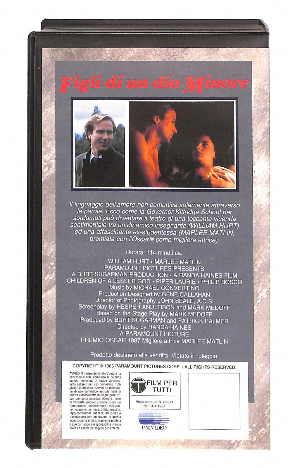 EBOND Figli Di Un Dio Minore Paramount Cic VHS VH004975