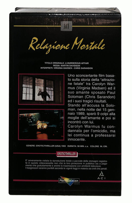 EBOND Relazione Mortale Multivision VHS VH005274