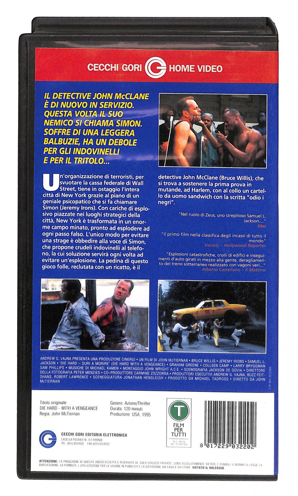 EBOND Die Hard Cecchi Gori Home Video VHS VH005417