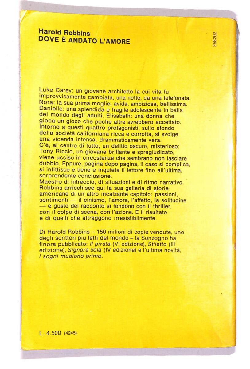 EBOND Dov'e Andato L'amore Libro LI007452