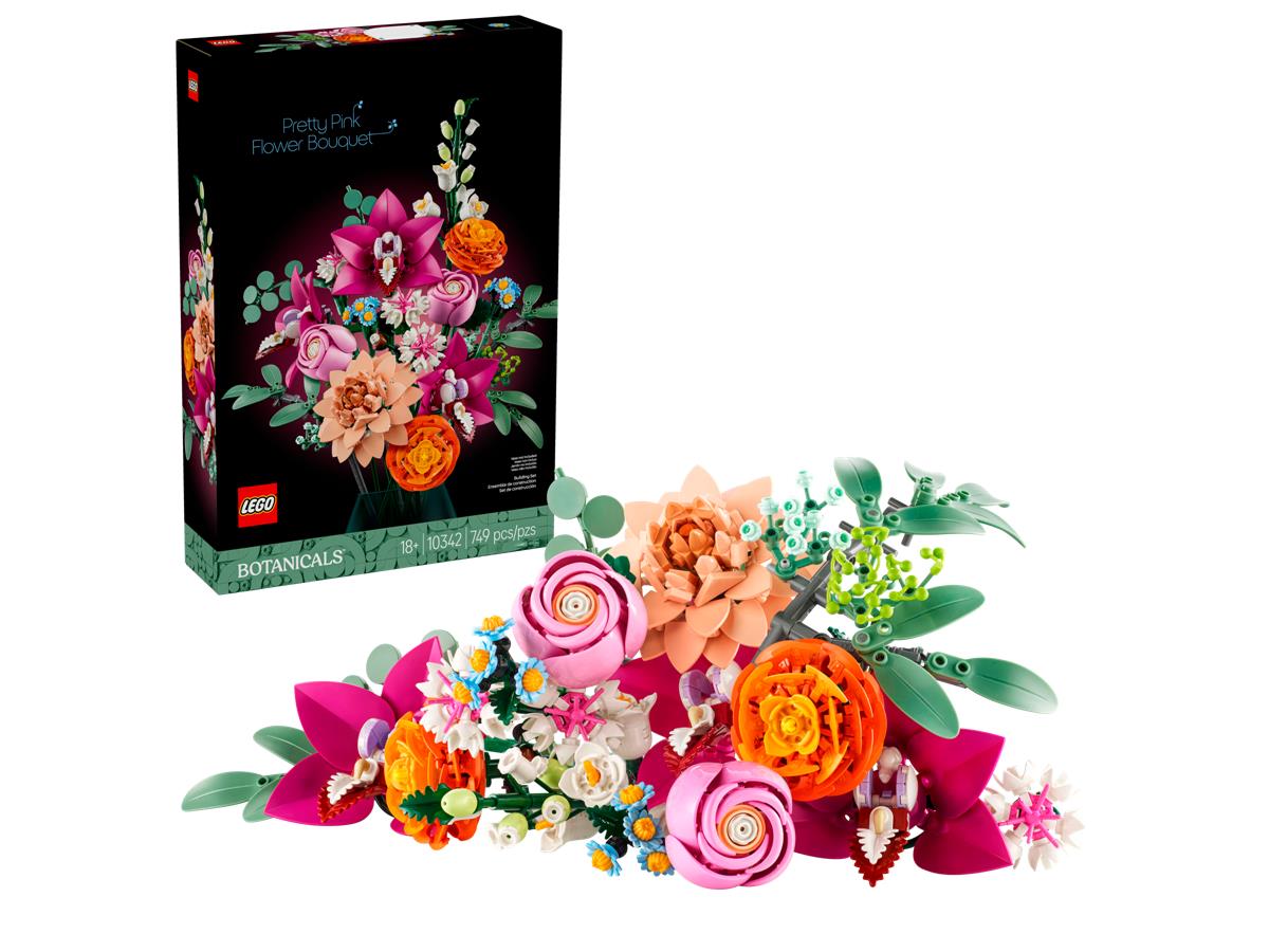 LEGO 10342 The Botanical Collection Bouquet di fiori rosa