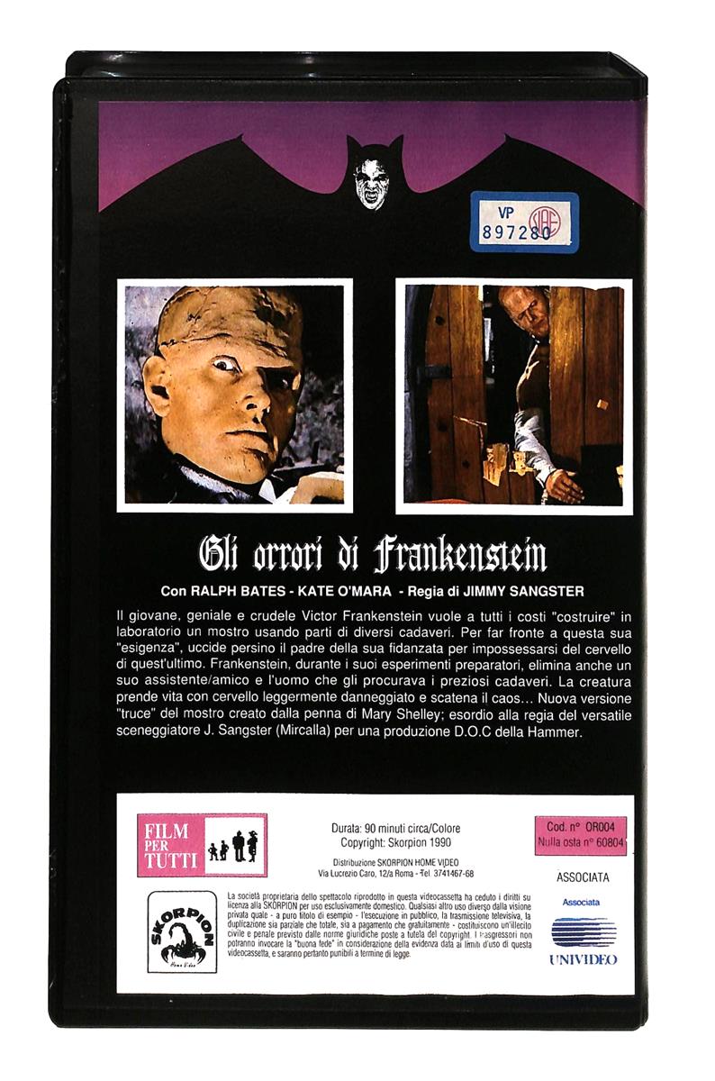 EBOND Gli Orrori Di Frankenstein Classic Horror Skorpion VHS VH004832