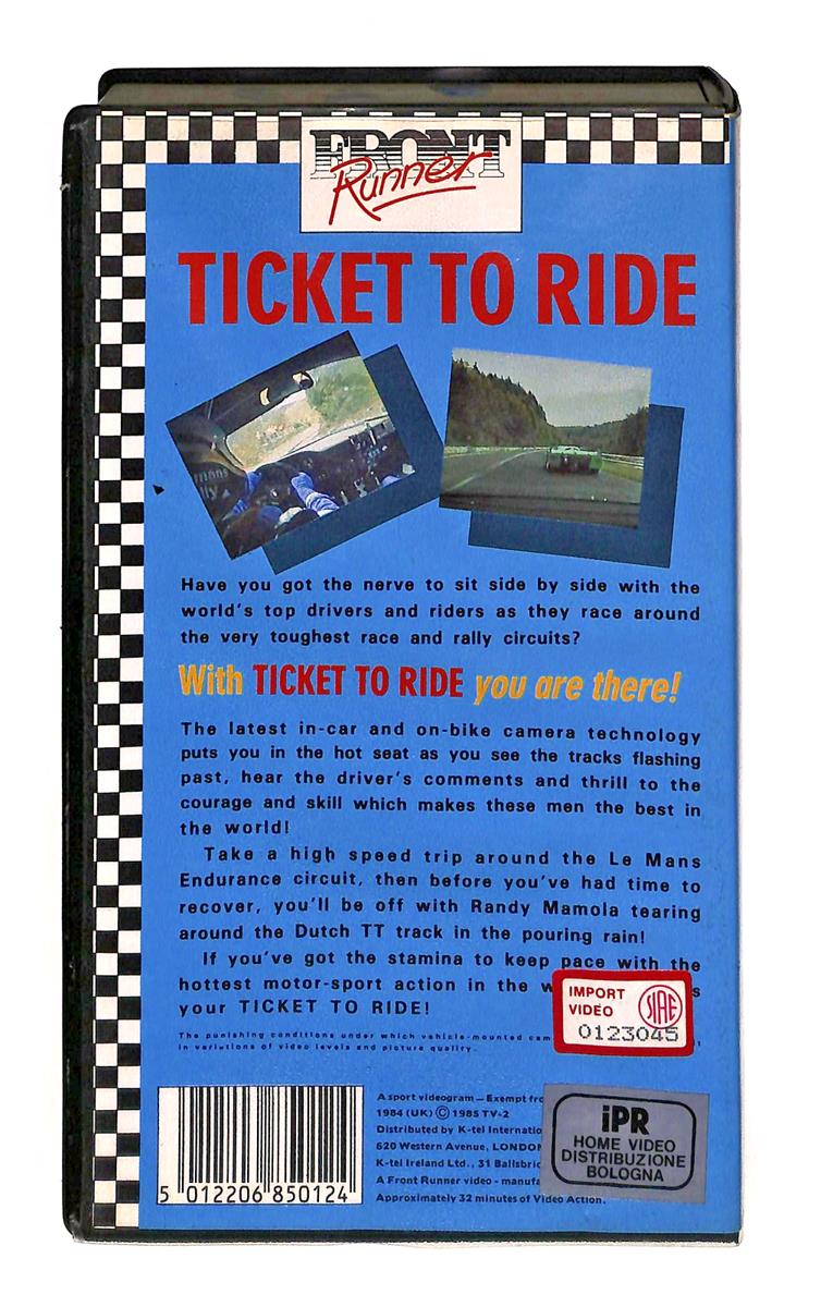 EBOND Ticket To Ride Front Runner No Ita VHS VH002475