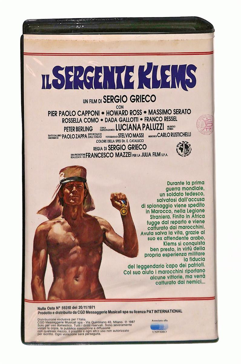 EBOND Il Sergente Klems Videosuono VHS VH004058