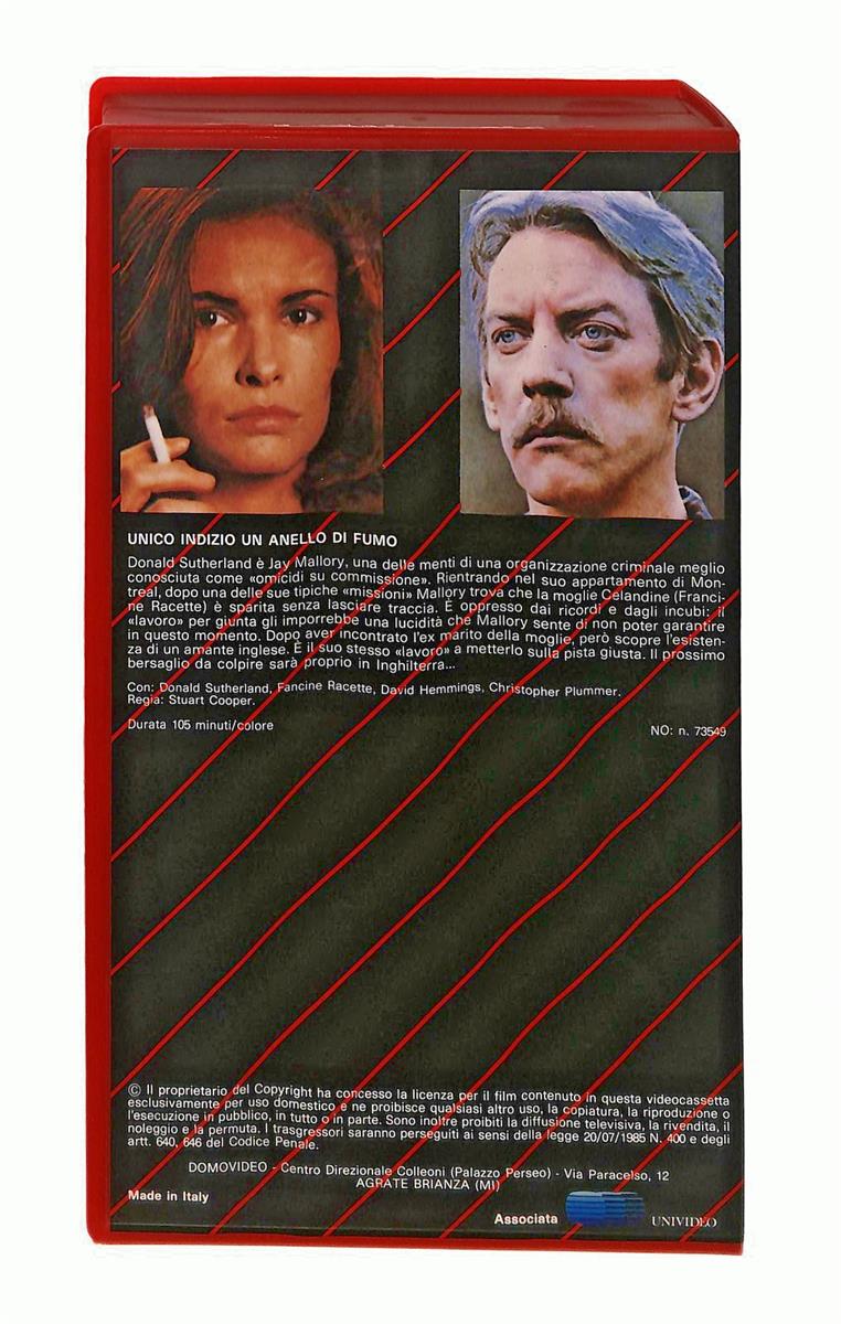 EBOND Unico Indizio Un Anello Di Fumo Domovideo VHS VH003416