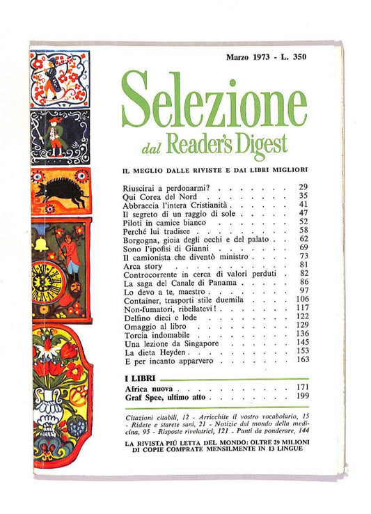 EBOND Selezione Del Reader's Digest 1973 Marzo Libro LI013357