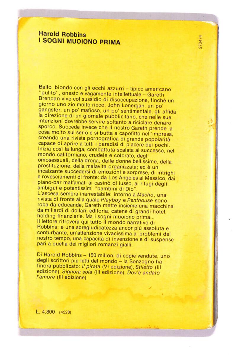 EBOND I Sogni Muoiono Prima Libro LI007855