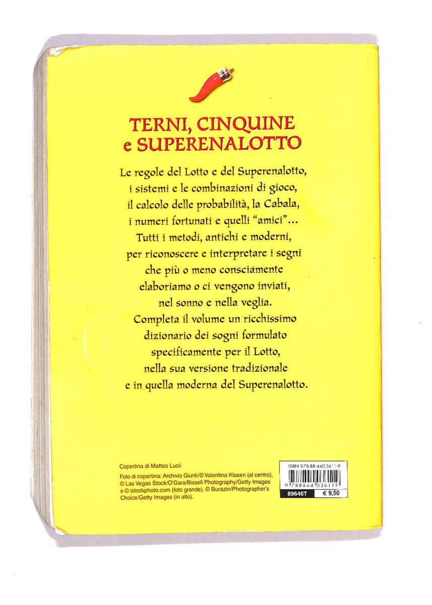 EBOND Terni Cinquine e Superenalotto Libro LI007062