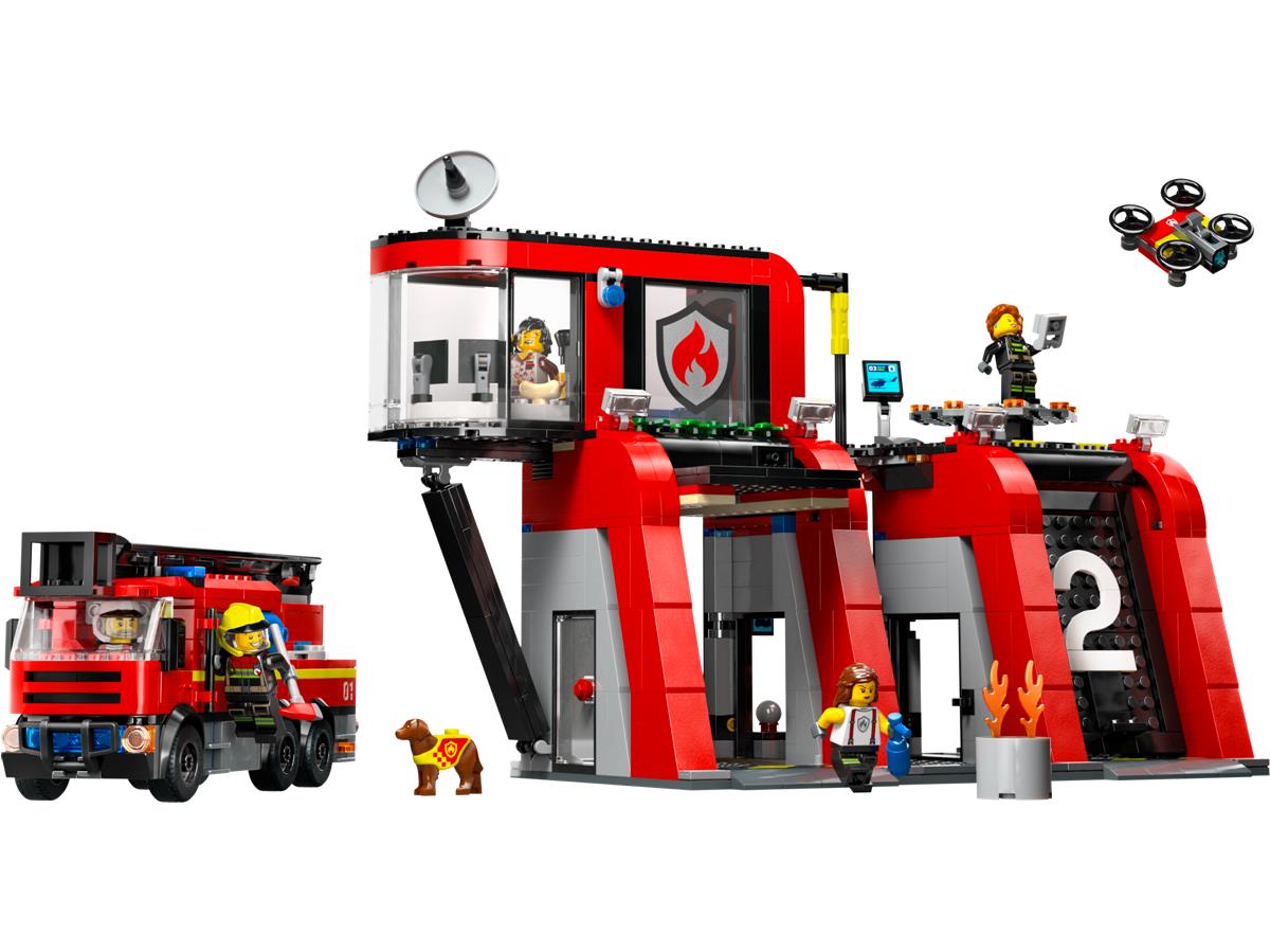 LEGO 60414 Caserma dei pompieri e autopompa