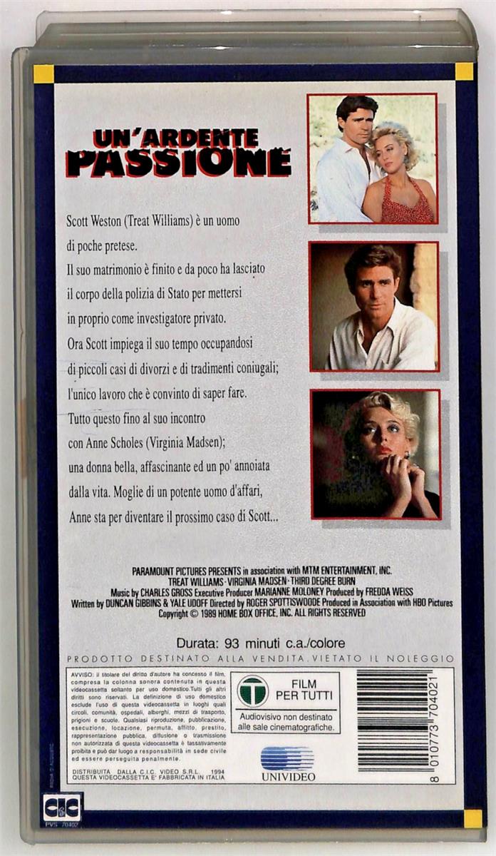 EBOND Un Ardente Passione Paramount Cic VHS VH005503