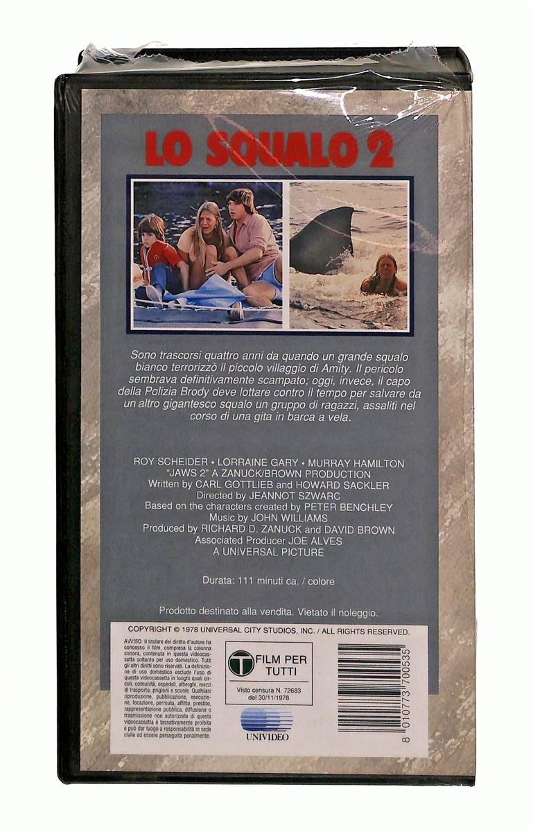 EBOND Lo Squalo 2 Universal Cic VHS VH005075