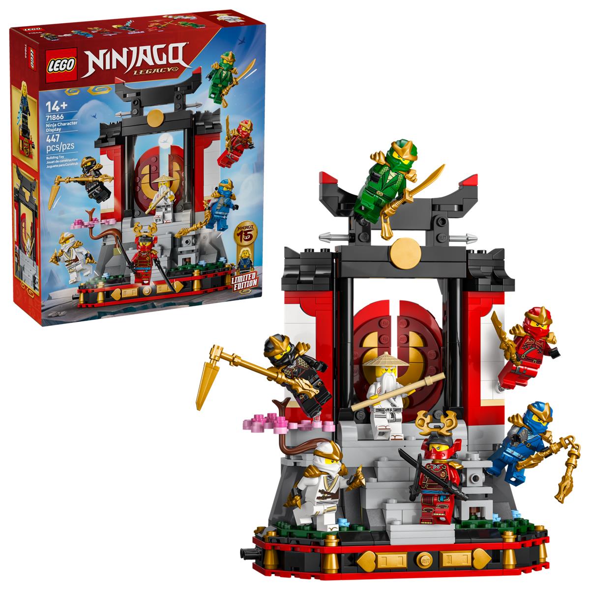 LEGO 71866 Display personaggi Ninja – 15° anniversario