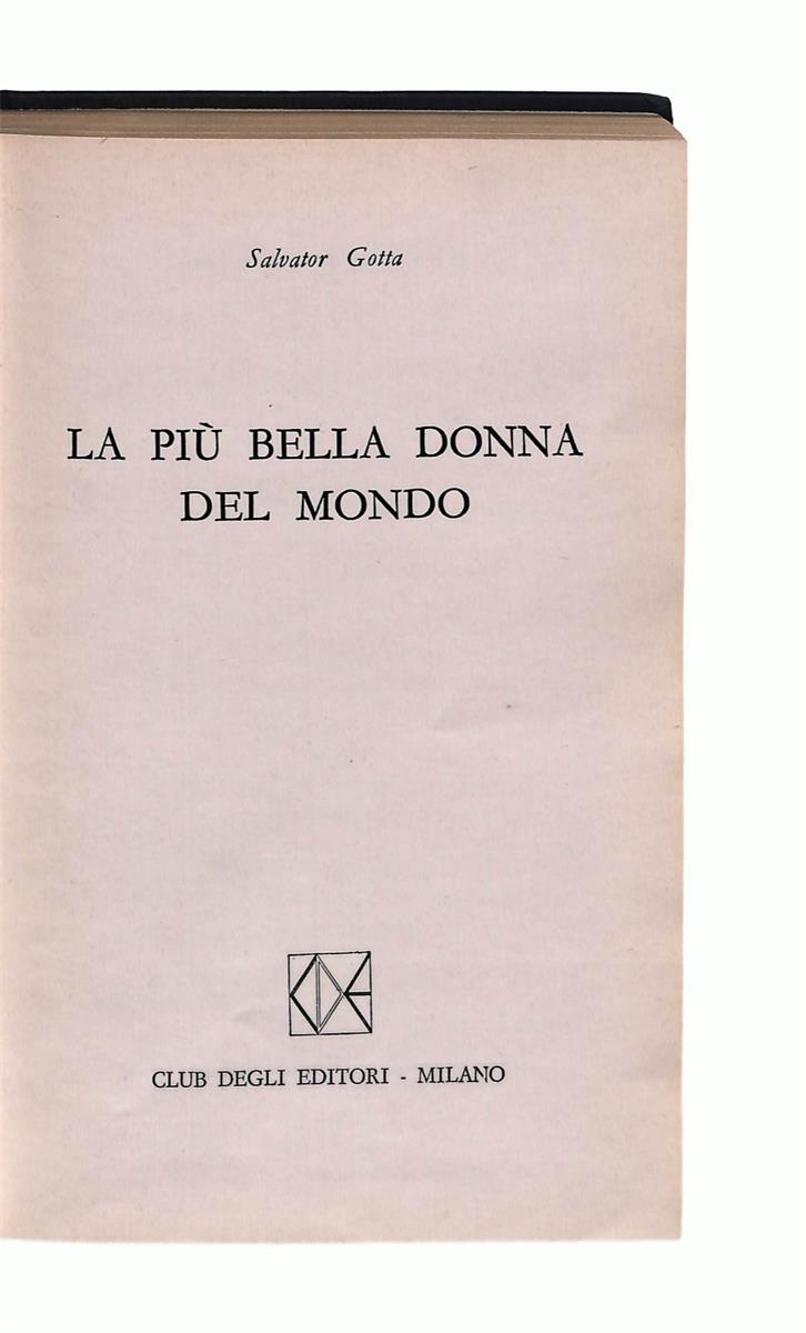 EBOND La Piu Bella Donna Del Mondo Salvator Gottae Libro LI043407