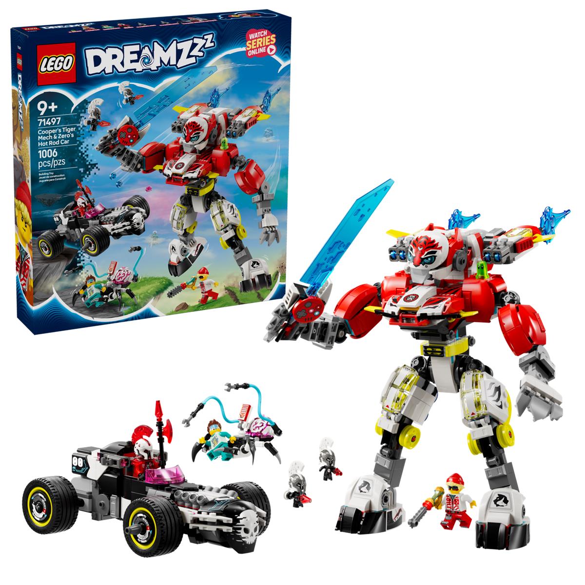 LEGO 71497 Mech tigre di Cooper e Bolide di Zero