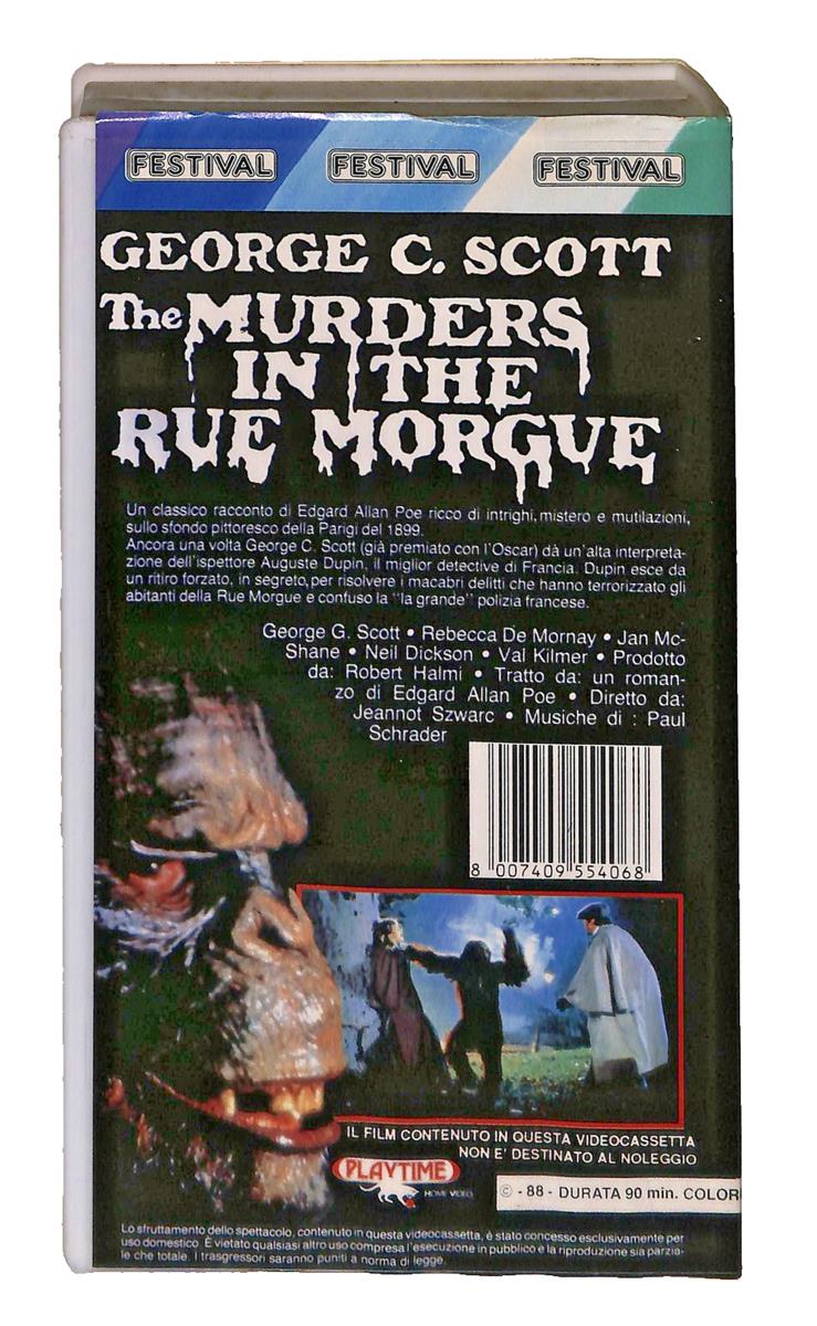 EBOND The Murders In The Rue Morgue Playtime VHS VH003427