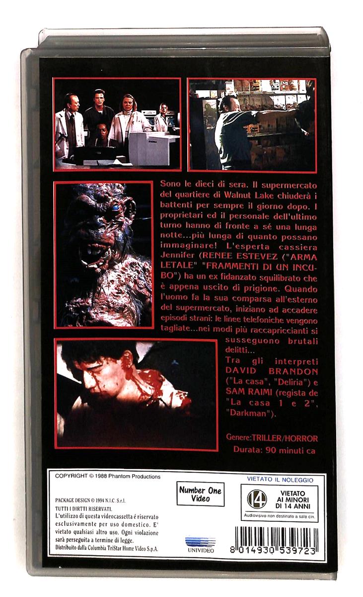 EBOND Terrore Senza Volto Number One Video VHS VH005152