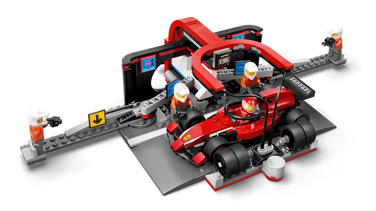 LEGO 60443 Pitstop e meccanici con monoposto Ferrari F1®