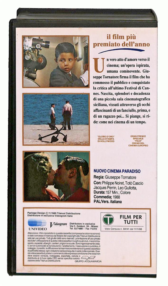 EBOND Nuovo Cinema Paradiso Titanus VHS VH005316