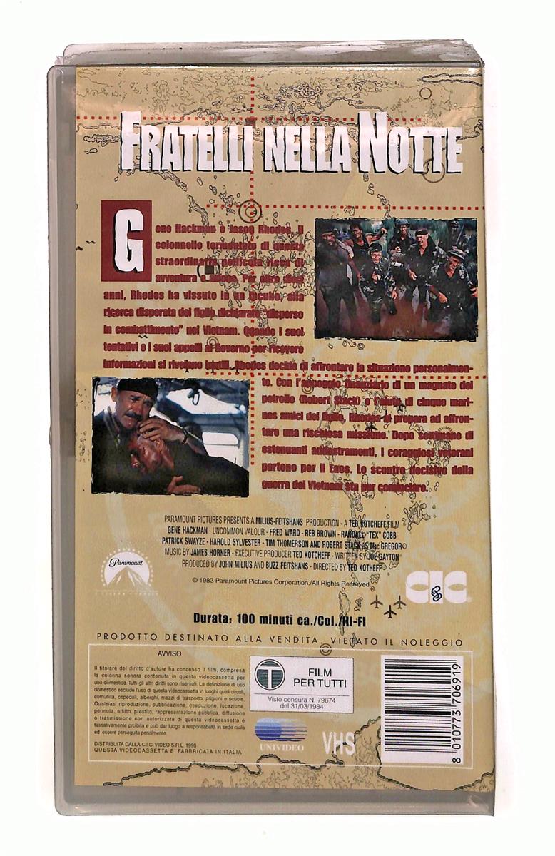 EBOND Fratelli Nella Notte Hackman Ward Swayze Paramount VHS VH002469