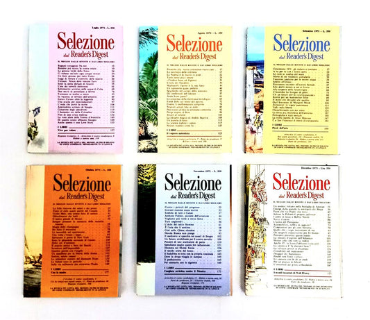 EBOND Lotto Selezione Del Reader's Digest 1971 Luglio a Dicembre Libro LI013056