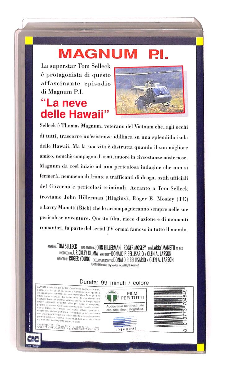 EBOND Magnum Pi La Neve Delle Hawaii Universal Cic VHS VH004972