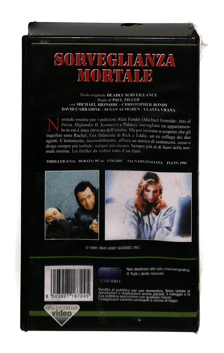 EBOND Sorveglianza Mortale Fonit Cetra Video VHS VH003725