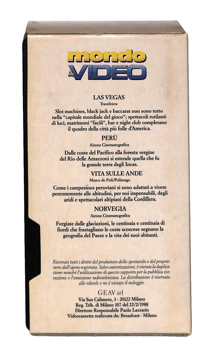 EBOND Las Vegas Peru Vita Sulle Ande Norvegia Mondo In Video N 24 VHS VH002663