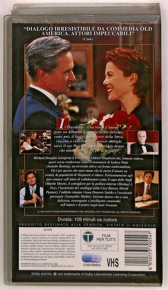 EBOND Il Presidente Una Storia d Amore Universal VHS VH005460