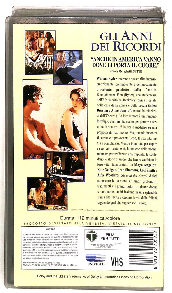 EBOND Gli Anni Dei Ricordi Universal Cic VHS VH005468