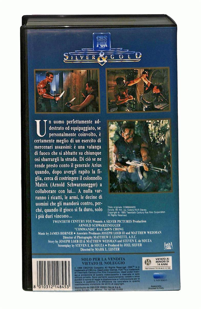 EBOND Commando Schwarzenegger Silver & Gold Cbs Fox VHS VH003914