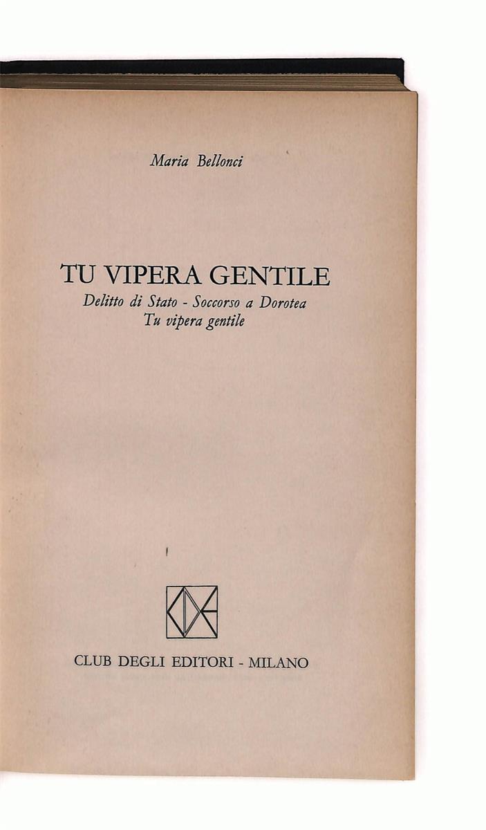 EBOND Tu Vipera Gentile Maria Belloncie Libro LI041537