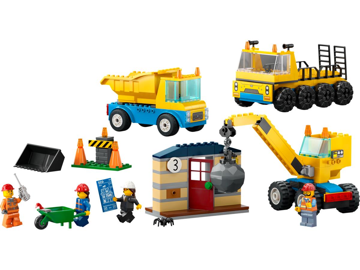 LEGO 60391 Camion da cantiere e gru con palla da demolizione
