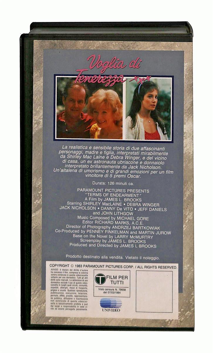 EBOND Voglia Di Tenerezza Paramount Cic VHS VH005066