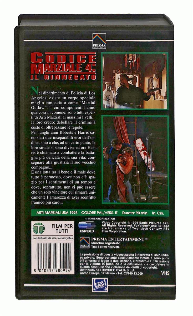 EBOND Codice Marziale 4 Il Rinnegato Fox Prisma VHS VH004753