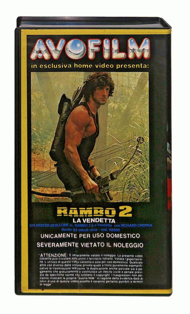 EBOND Rambo 2 La Vendetta Avofilm VHS VH002668